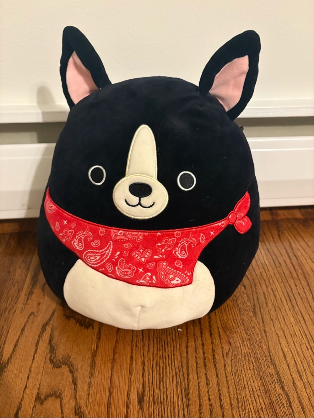 Teddy the black dog with bandana Squishmallow